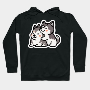 Husky Hugs Retro Dog Lover Malamute Hoodie